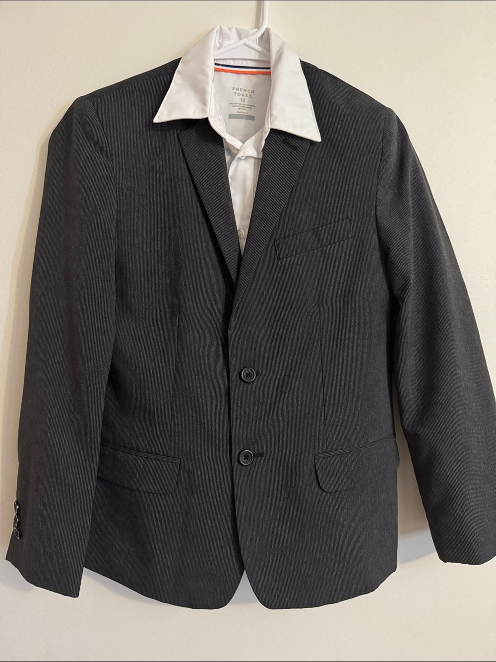 French Toast Charcoal Gray Boys' Two-Button Blazer